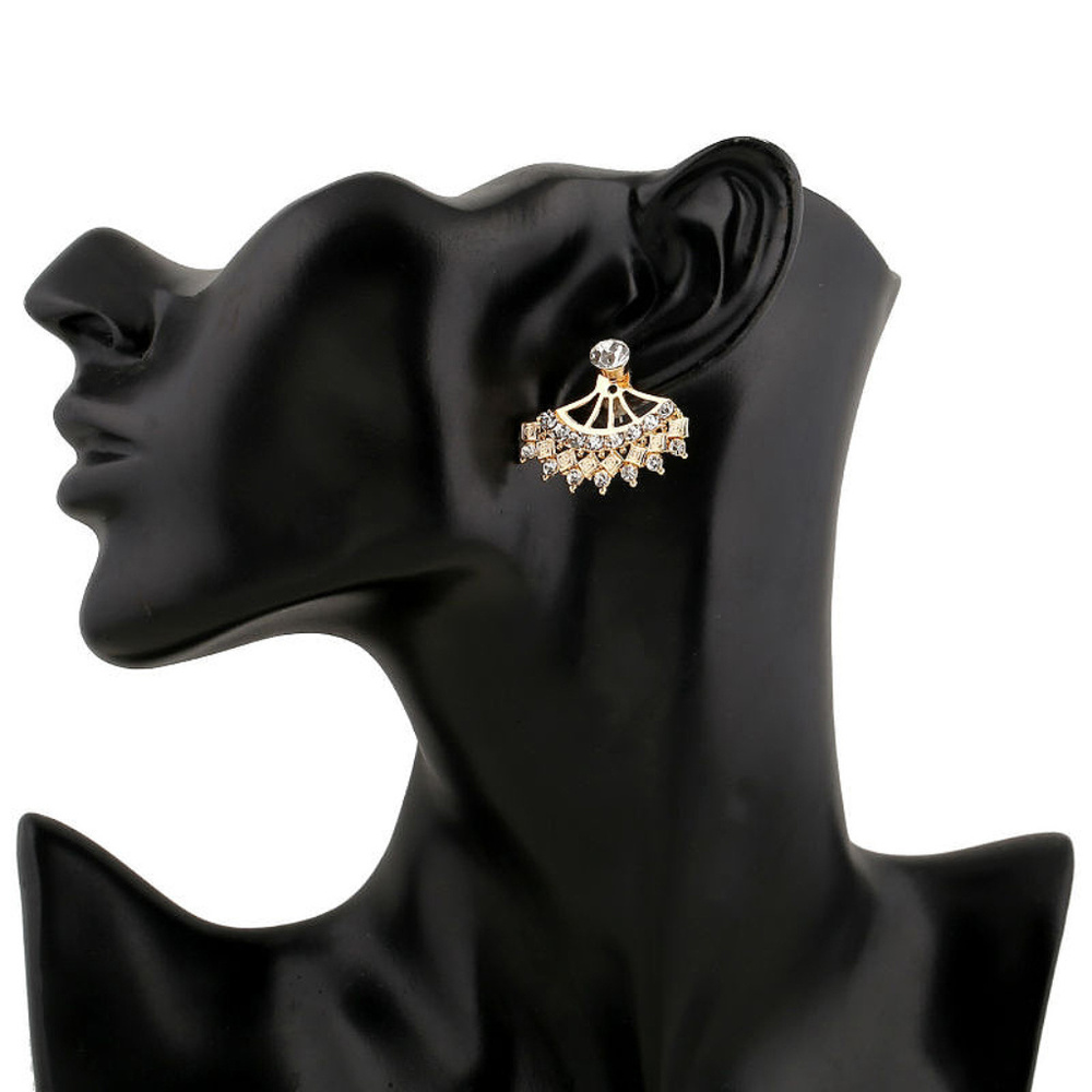 SALE! Crystal Ear Jackets, Jacket Fan Earrings